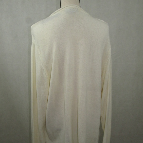 Karen Scott Sweater Size 2X Long Sleeve Ivory New - Picture 7 of 7